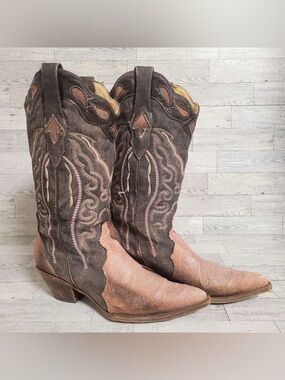 Corral Western Exotic Pink Stingray Leather Rodeo Triad Cowboy Boots Women’s 8